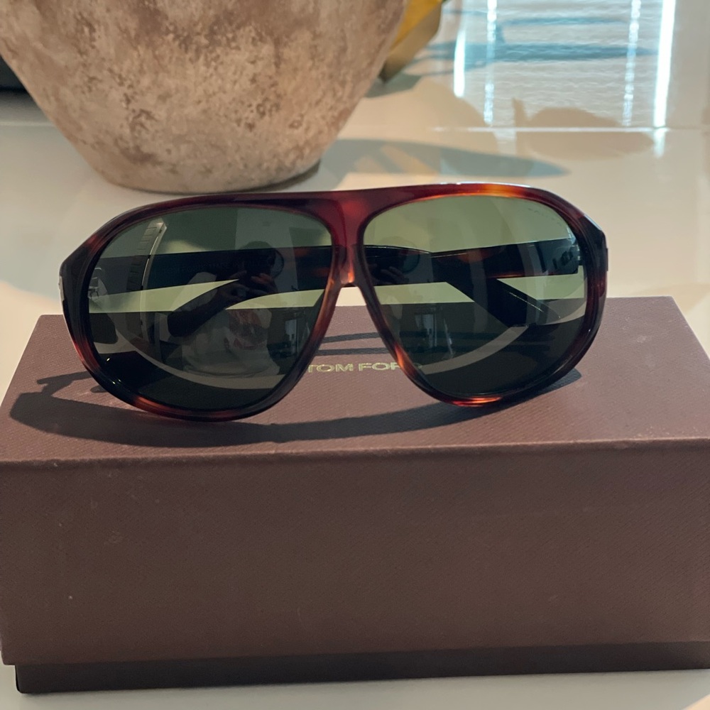 Tom Ford Men's Brown Aviator Sunglasses